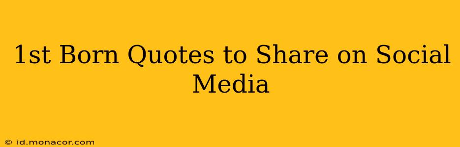 1st Born Quotes to Share on Social Media