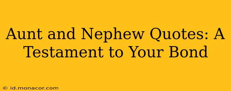 Aunt and Nephew Quotes: A Testament to Your Bond