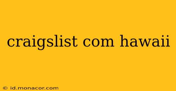 craigslist com hawaii