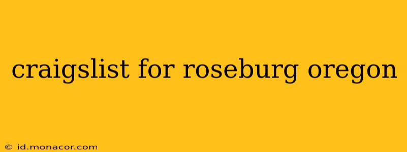 craigslist for roseburg oregon