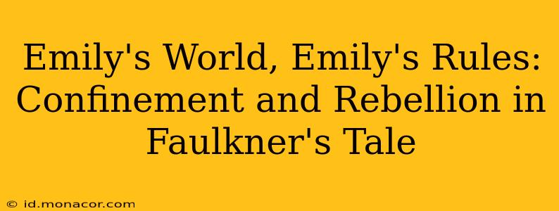 Emily's World, Emily's Rules: Confinement and Rebellion in Faulkner's Tale