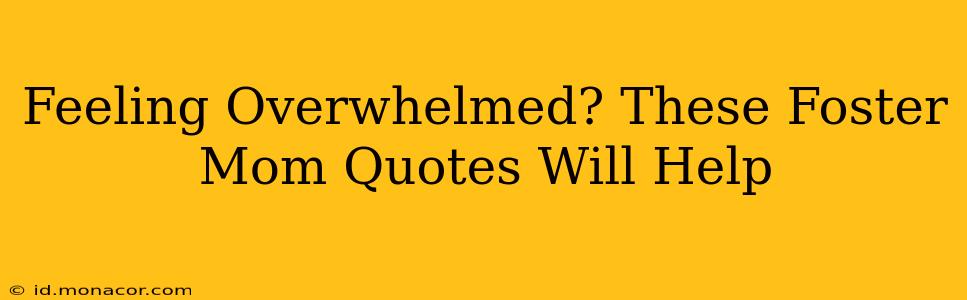 Feeling Overwhelmed? These Foster Mom Quotes Will Help