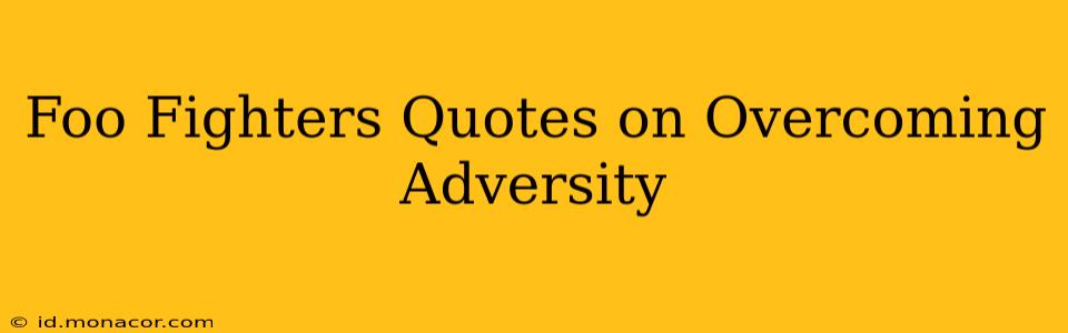 Foo Fighters Quotes on Overcoming Adversity