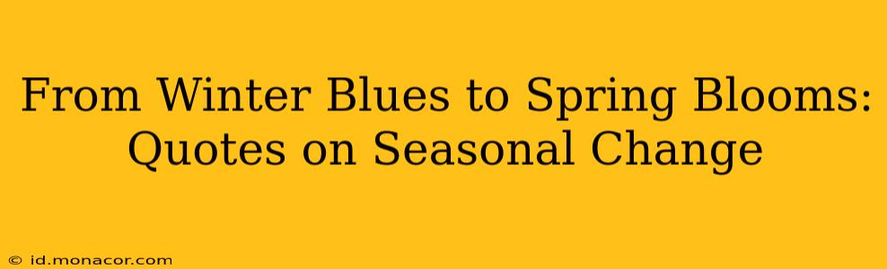 From Winter Blues to Spring Blooms: Quotes on Seasonal Change