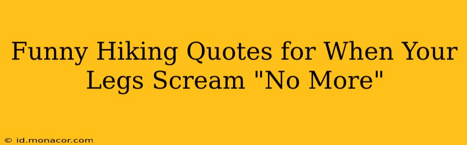 Funny Hiking Quotes for When Your Legs Scream "No More"