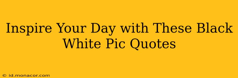 Inspire Your Day with These Black White Pic Quotes