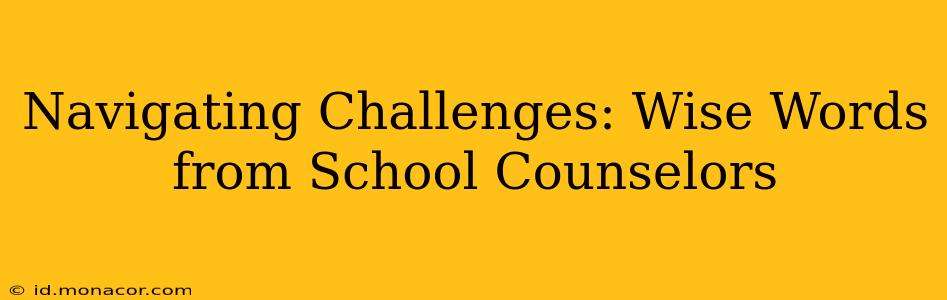 Navigating Challenges: Wise Words from School Counselors