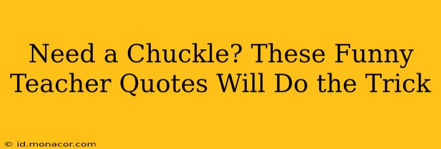 Need a Chuckle? These Funny Teacher Quotes Will Do the Trick