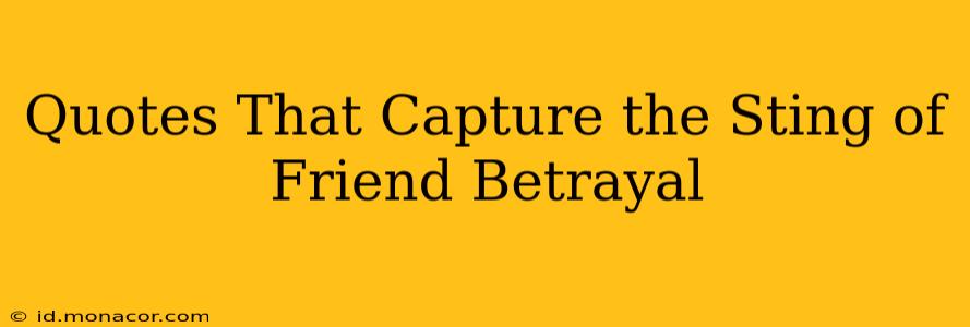 Quotes That Capture the Sting of Friend Betrayal