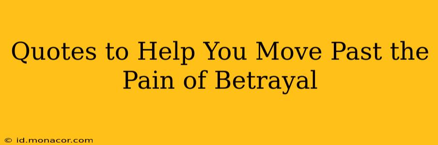 Quotes to Help You Move Past the Pain of Betrayal
