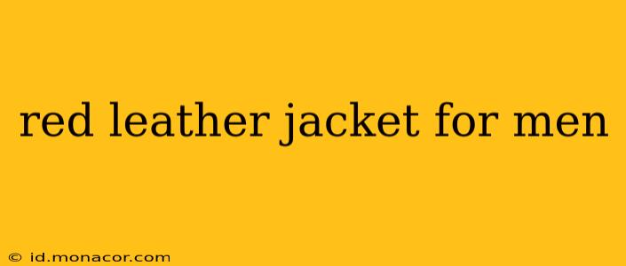 red leather jacket for men
