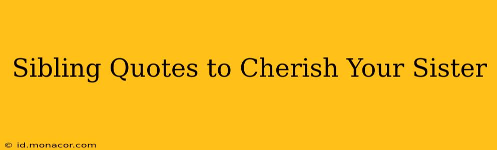 Sibling Quotes to Cherish Your Sister