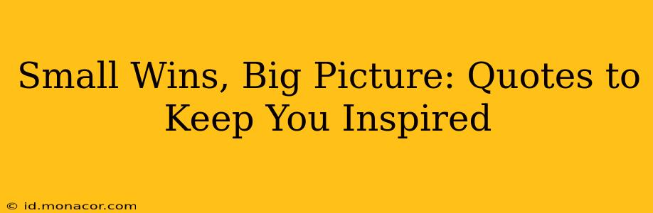 Small Wins, Big Picture: Quotes to Keep You Inspired