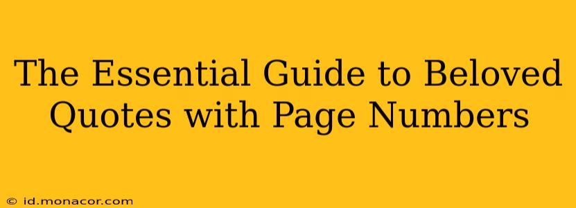 The Essential Guide to Beloved Quotes with Page Numbers