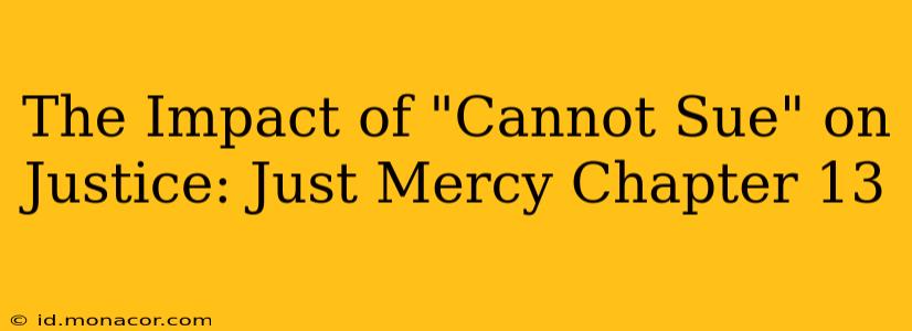 The Impact of "Cannot Sue" on Justice: Just Mercy Chapter 13