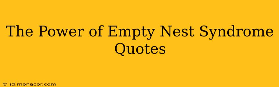 The Power of Empty Nest Syndrome Quotes