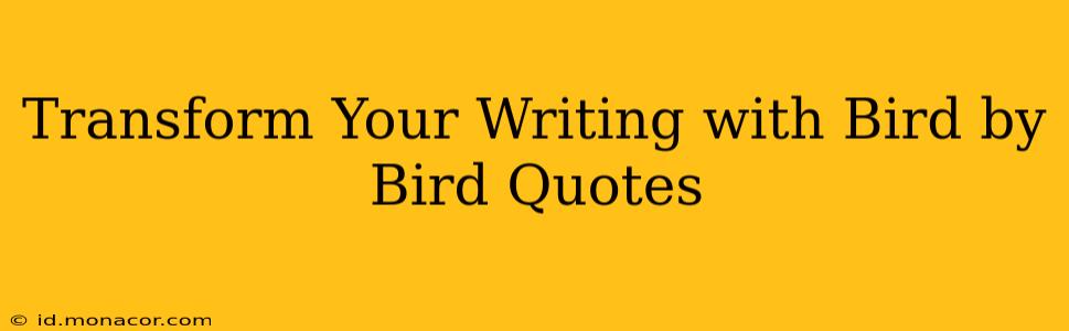 Transform Your Writing with Bird by Bird Quotes