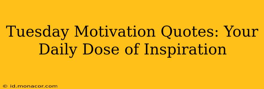 Tuesday Motivation Quotes: Your Daily Dose of Inspiration